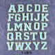 G1-1-L 5.5 Blue set of 26 letters