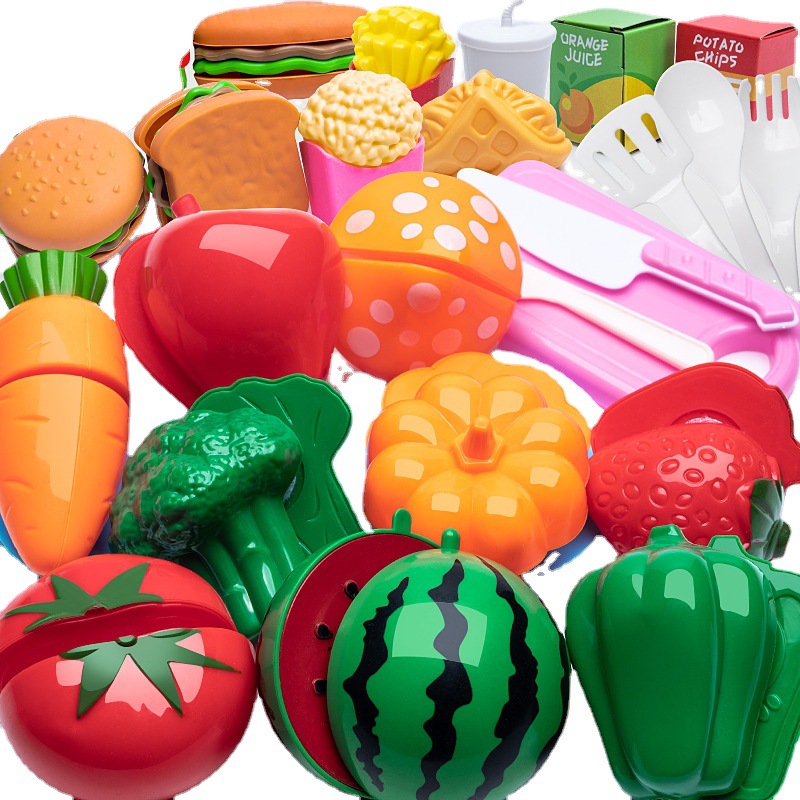 Children's Kitchen Toys Play House Girls Shopping Cart Vegetables Cut Watch Baby Cut Fruit Boys Group Music