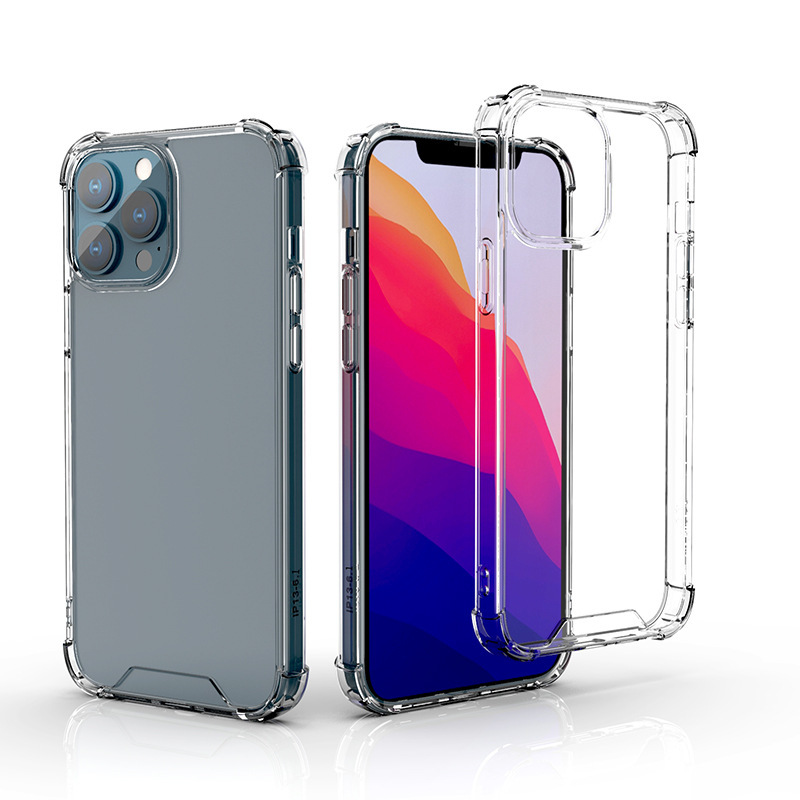 Suitable for iphone16Pro Acrylic Phone Case Four Corner Anti-drop Case Apple 15 Transparent Two-in-One Protective Case