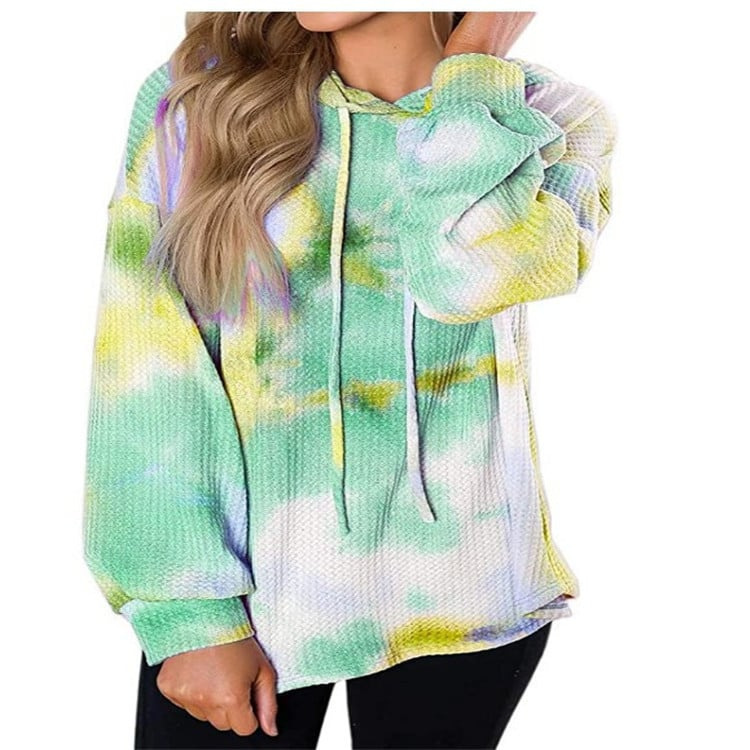 New cross-border European and American Amazon independent station hooded sweater gradient printing hooded hot women's autumn and winter
