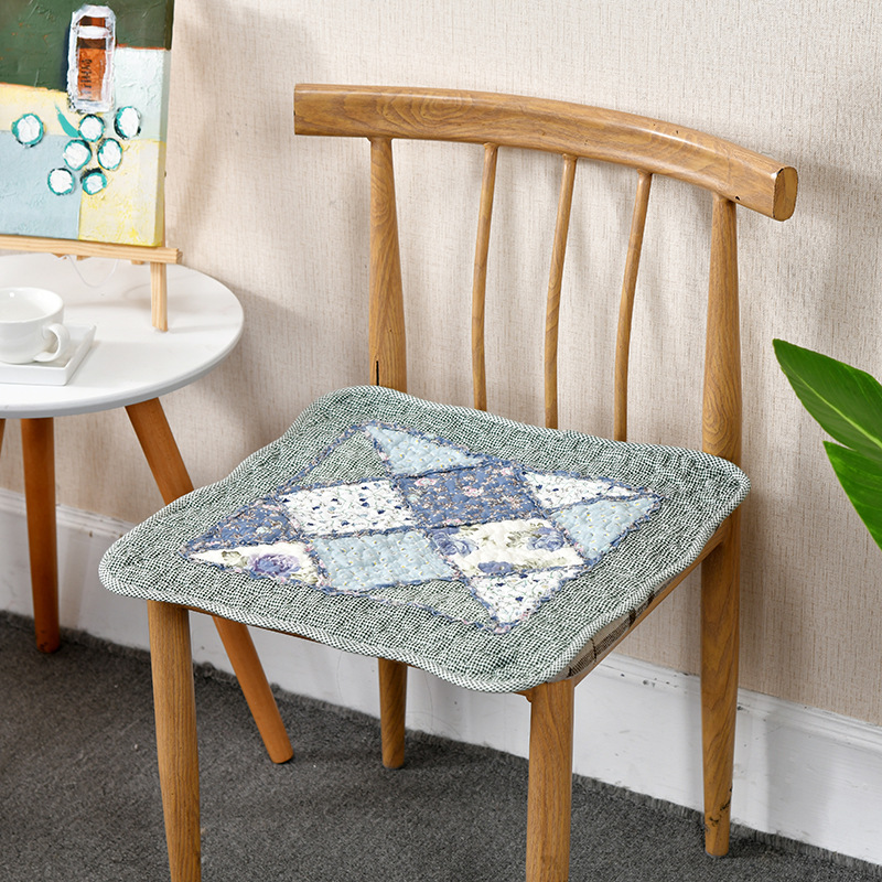 Cross-border hot sale thickened fabric chair cushion Korean pastoral style warm dining chair cushion home tatami cushion