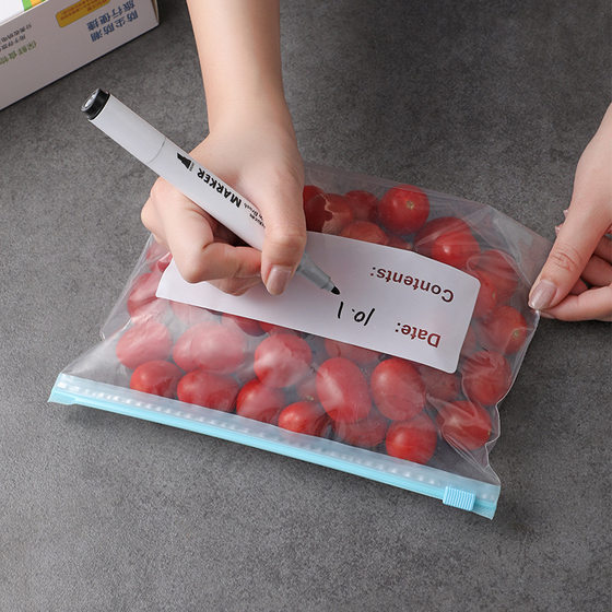 Sealed Bag Food Grade Refrigerator Storage Sub-pack Bag Nut Self-sealing Tight Plastic Sealed Bag Zipper Fresh-keeping Bag Household