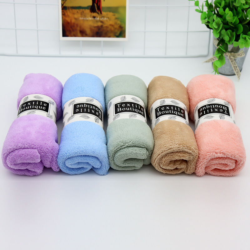 Household Adult Cotton Face Towel Unisex Soft Absorbent Towel Layless Thickened Large Face Towel