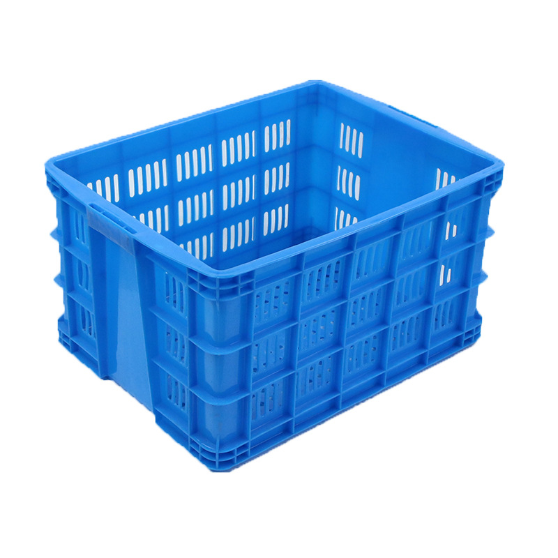 Plastic turnover basket wholesale thickened commercial rectangular express sorting hollow large fruit and vegetable basket plastic basket