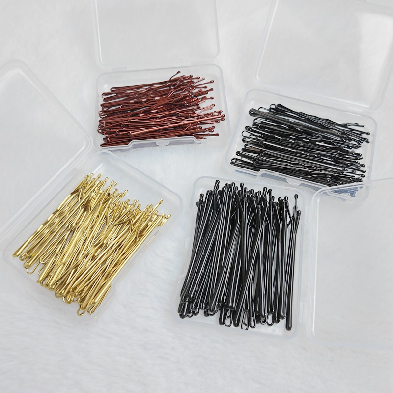 Cross-border boxed steel wire clip metal clip all-match cross hairpin Korean-Japanese bangs clip headdress side clip hair accessories