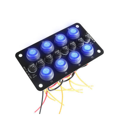 Modification accessories car supplies multi-port switch electric fuse base control panel 12-24v new product