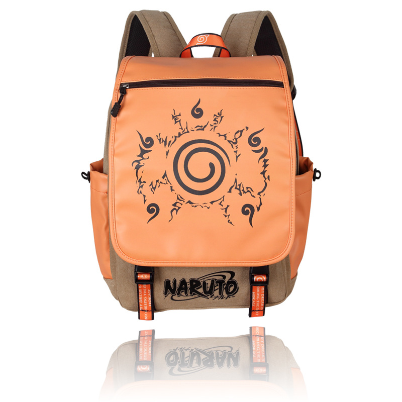 Cross-border Animation Surrounding Canvas Backpack Totoro Tokyo Attack Giant One Piece Schoolbag Student PU Backpack