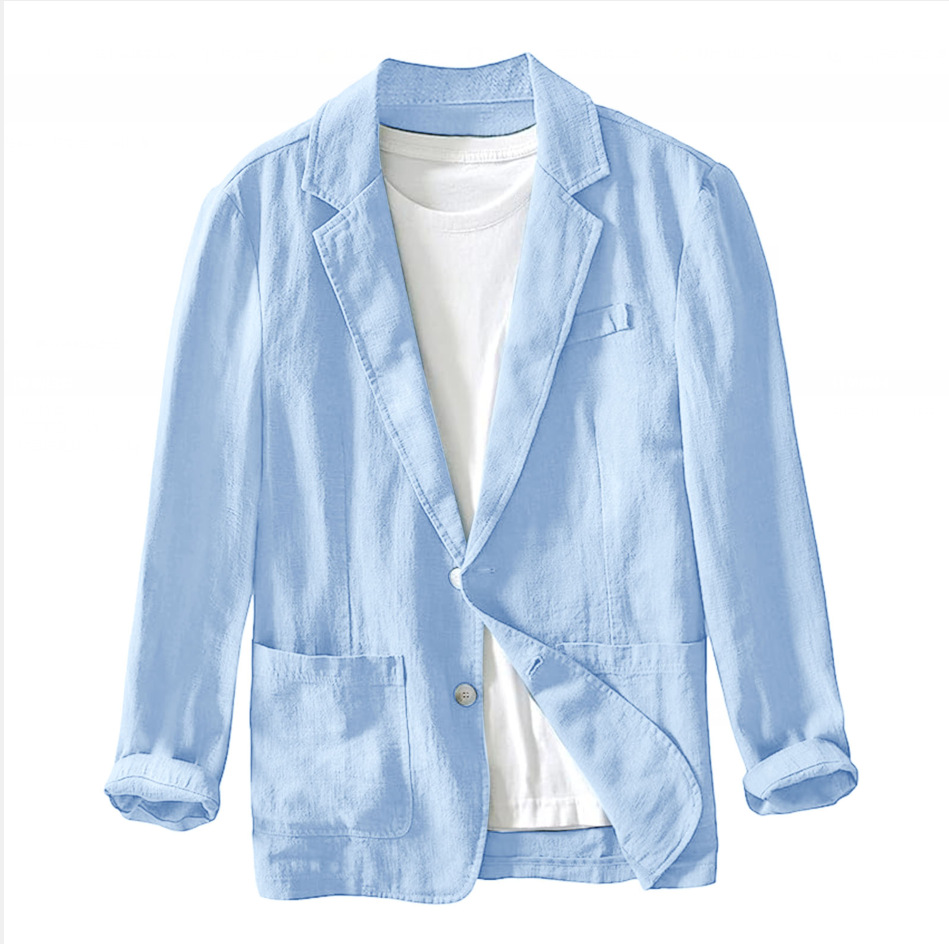 New 2023 Summer British Casual Suit Collage Regular Long Sleeve Fashion Urban Lapel Suit Jacket