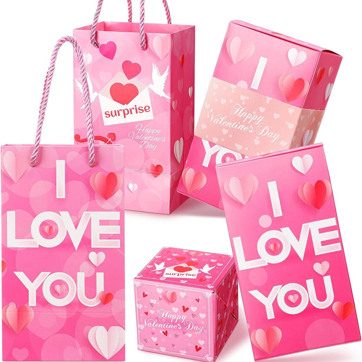 Cross-border e-commerce Amazon popular Valentine's Day surprise jump box birthday creative gift box bounce red envelope gift box