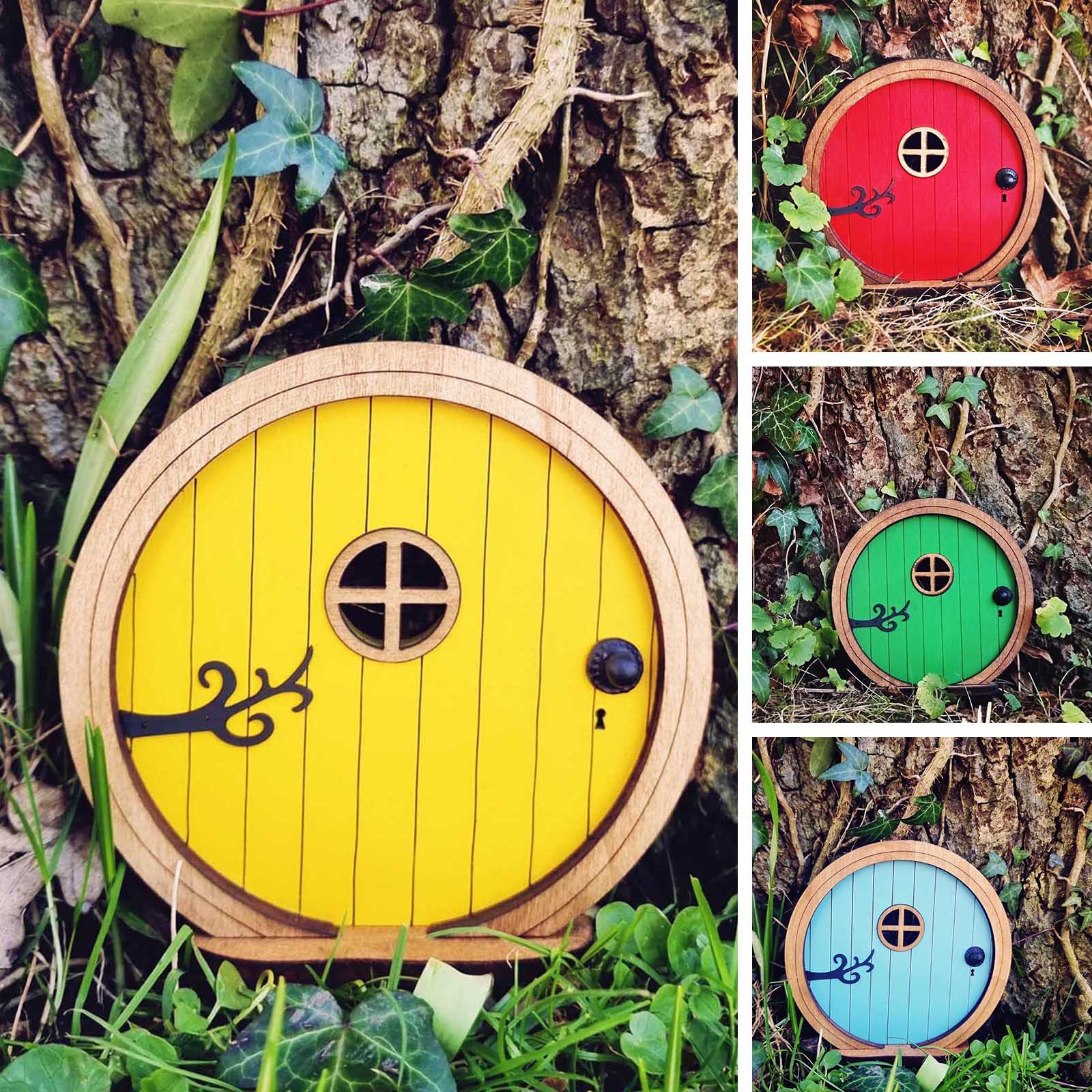 Amazon Fairy Door Fairy Door Courtyard Wooden Miniature Courtyard Garden Tree Decoration DIY Craft Ornaments