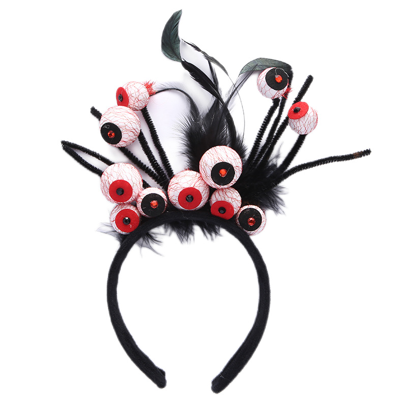 Amazon Halloween eyeballs headband ghost festival decoration decoration props funny horror red bloodshot eyeballs decorations