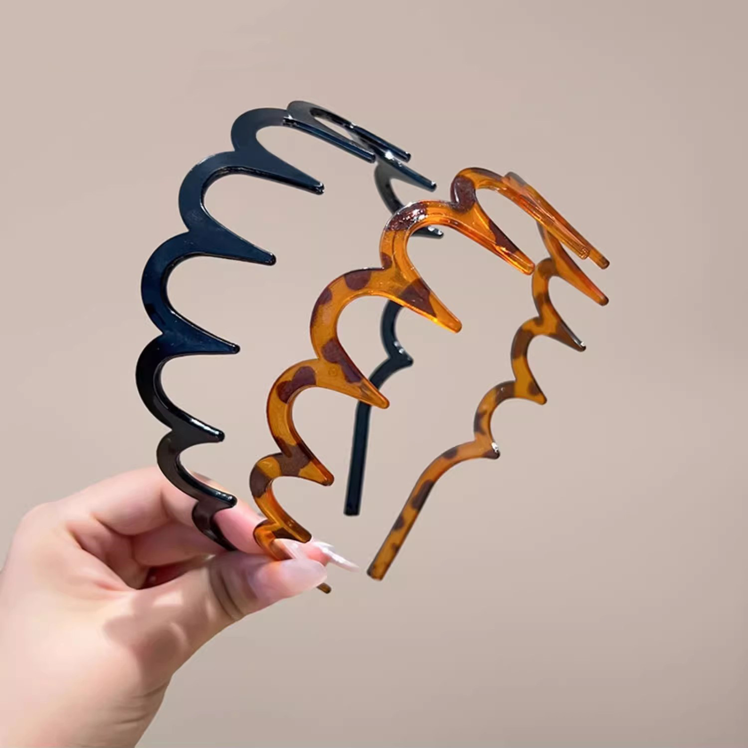 Toothed Dual-purpose Broken Hair Wave Hair Hoop Women's Going Out All-match Face Washing Special Internet Celebratory Hair Clamp Head Hoop 2024 New Style