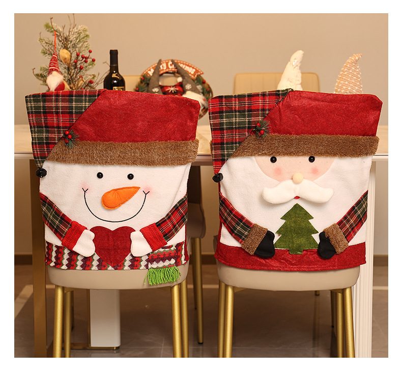 Qiaodin New Christmas Decoration Chair Cover Cross-border Stool Cover New Doll Chair Cover European and American Home Decoration Ornaments_voghion.com