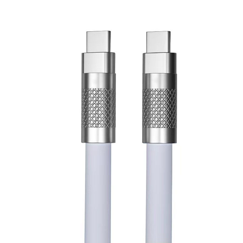 Suitable for Apple 15 fast charging line 120WTypec pair double Typc zinc alloy liquid silicone notebook data cable