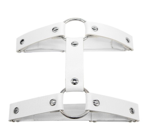 Punk Hard Girl Leather Ring Leg Ring Internet Celebrant Street Photoshoot Sexy Double Layer Strap Big Leg Ring Garter Belt TD-036