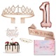 No. 1 Rose Gold Crown Shoulder Strap Gift Box Pin Cake Decoration
