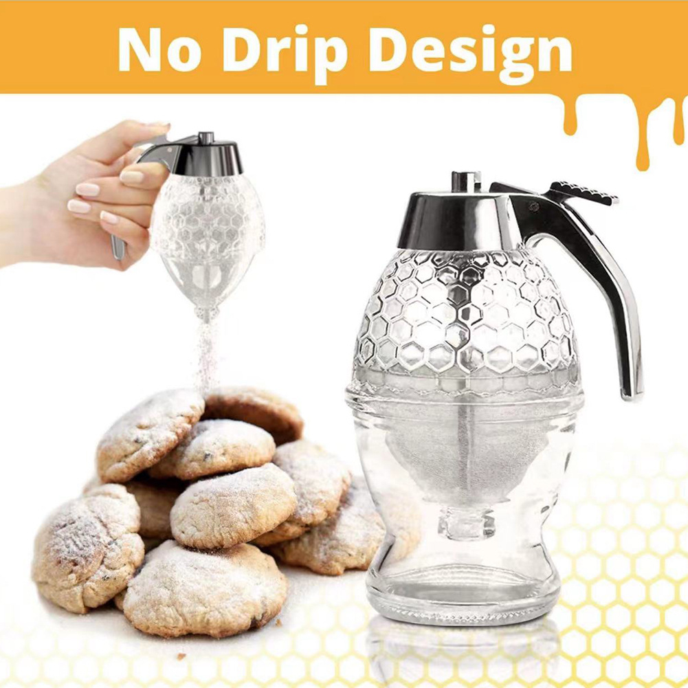 TV products honey dispenser syrup juice dispenser honey syrup dispenser storage