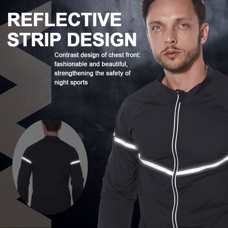 Cross-border silver-coated long-sleeved sauna suit sweat-wicking quick-drying suit sportswear fitness suit sweating suit men's sweating suit
