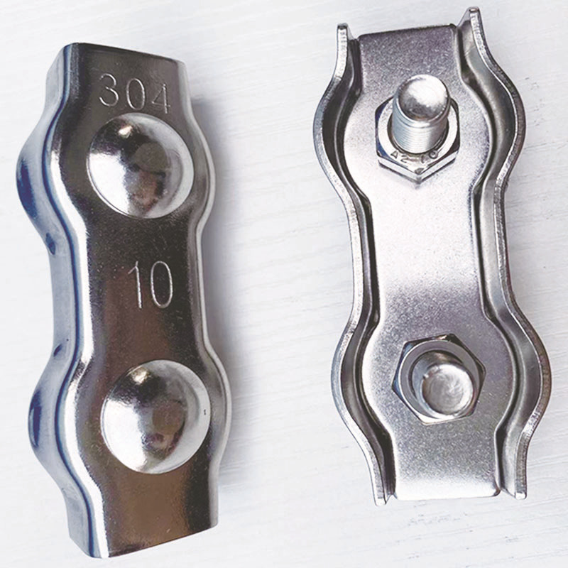 Dongxu 304 stainless steel single clamp double clamp fixed brake Chuck stainless steel fittings Chuck wire rope Chuck