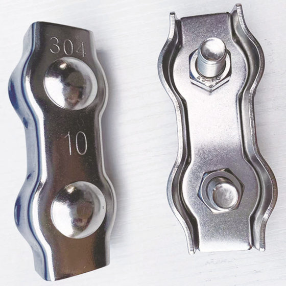 Dongxu 304 stainless steel single clamp double clamp fixed brake Chuck stainless steel fittings Chuck wire rope Chuck
