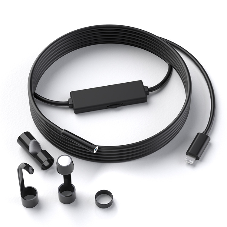 Factory Direct supply Apple mobile phone direct connection industrial endoscope 8mm HD camera waterproof pipe inspection endoscope