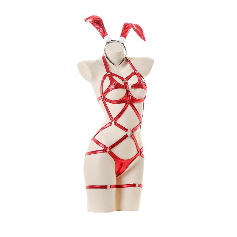 Under the Moon Whispers Sexy Underwear Hollow Bundle SM Three-point Passion Suit Tease Bunny Uniform Temptation