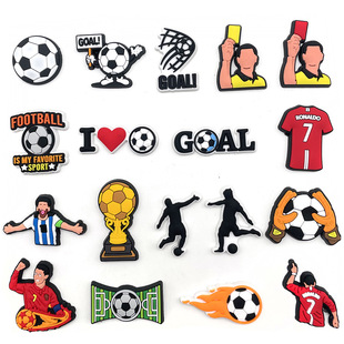 Football Sports Series Shoes Flower Hole Shoes Accessories croc pvc Shoes Flower Shoe Buckle Removable