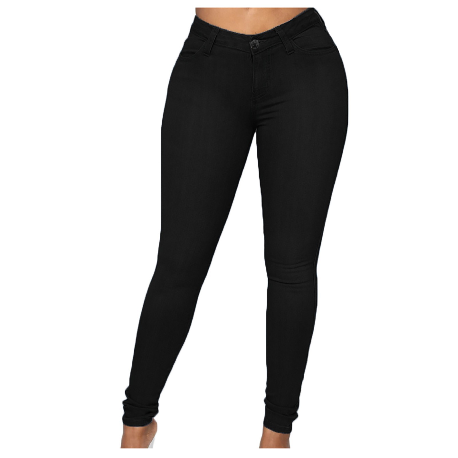 European and American cross-border 2022 autumn and winter women's denim trousers elegant commuter pants tight pants