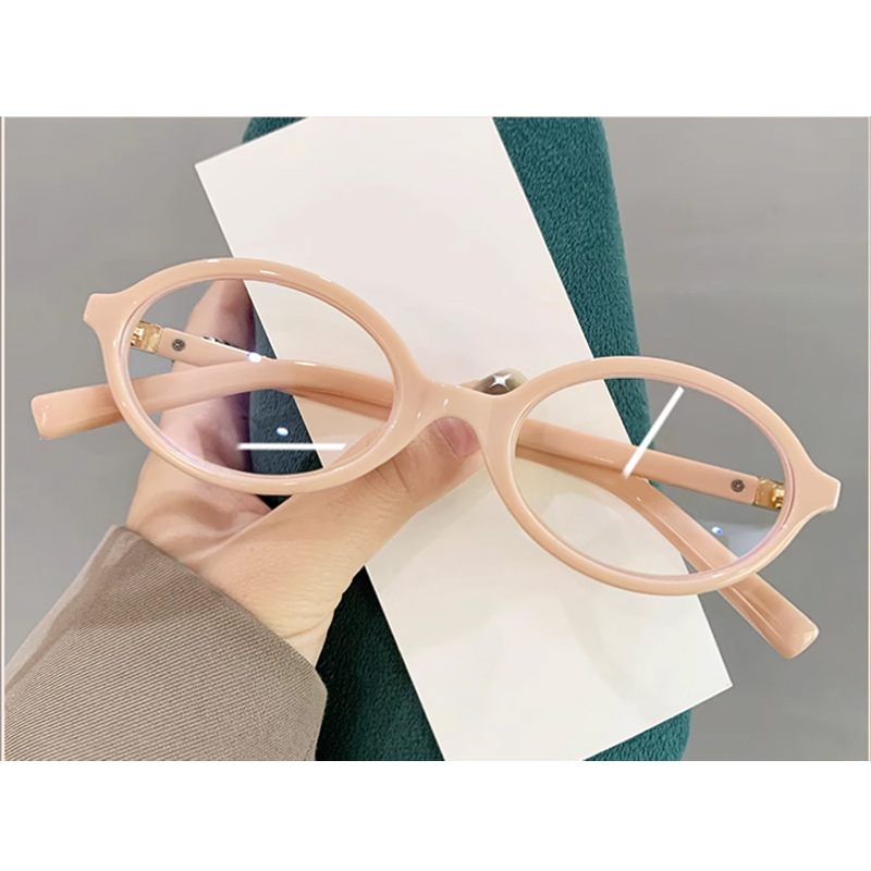 Presbyoscopic Glasses Female Zhang Yuanying Same-style Nerd Black Frame Men's Anti-blue Light Advanced Sense Frame Metal Tooth Presbyoscopic Glasses_voghion.com