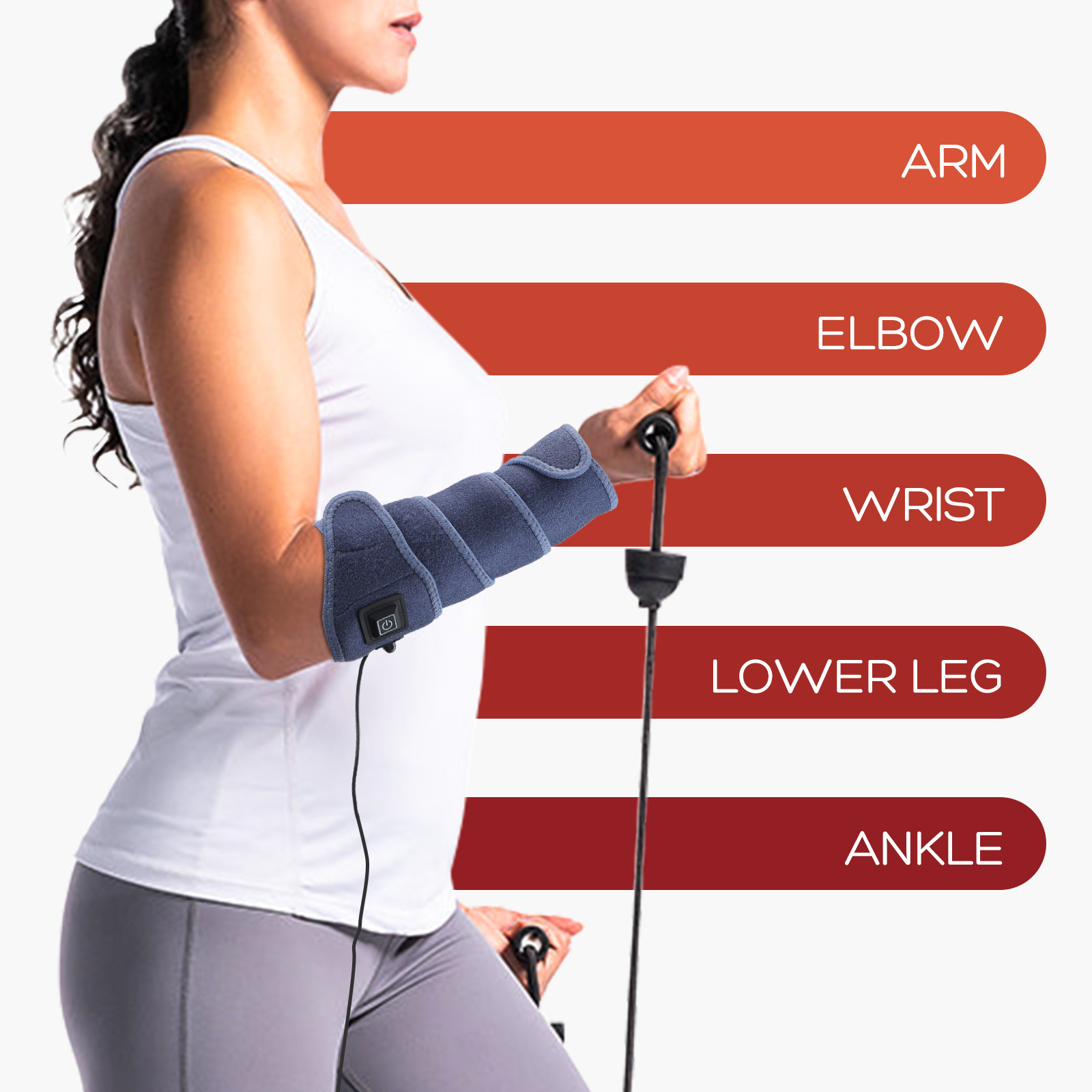 Cross-border new electric heating strap 3-speed temperature control heating wrist strap ankle heating strap wholesale