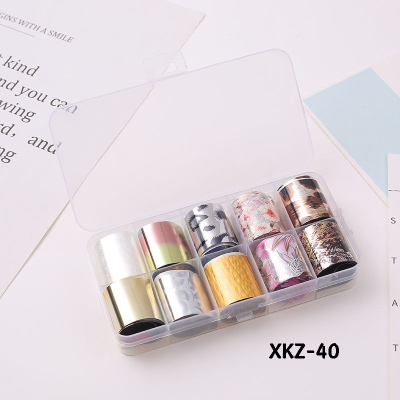 Nail art star sticker set flower sticker transfer paper colorful laser star paper star glue