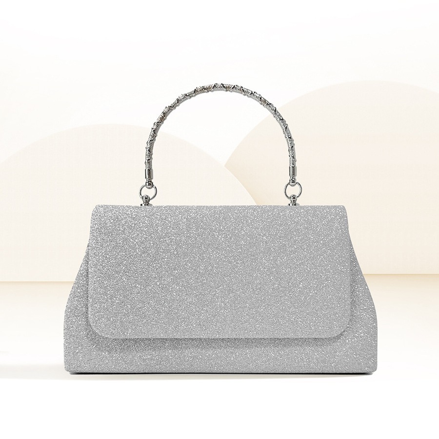 2003 spot new cross-border ladies handbag small glitter hand bag fashion simple banquet bag
