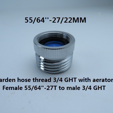 Brass faucet to garden hose adapter with aerator sink faucet adapter to garden hose