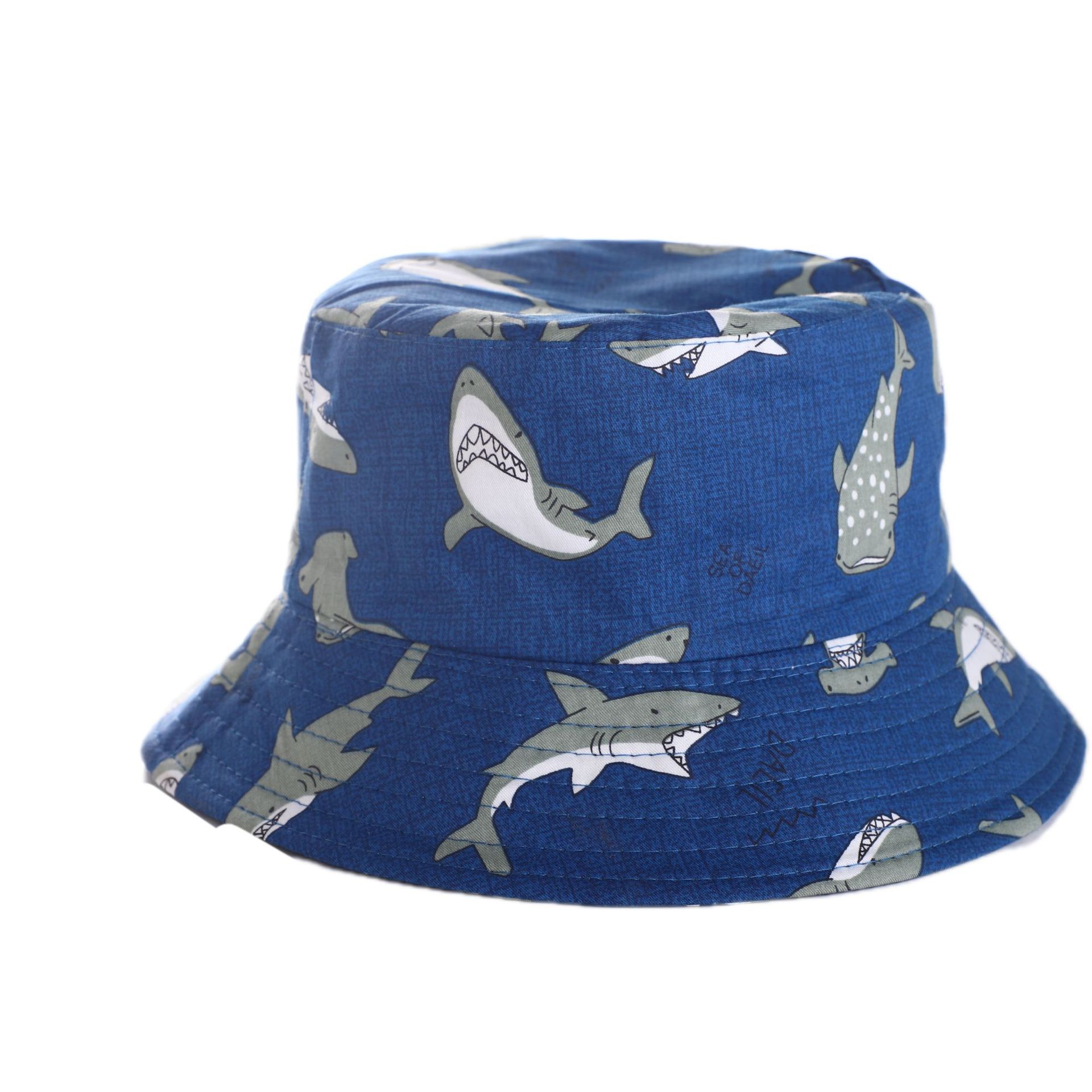 Foreign Trade Children's Printed Fisherman Hat Spring and Autumn Four Seasons Thin Cartoon Sunshade Basin Hat for Boys and Girls