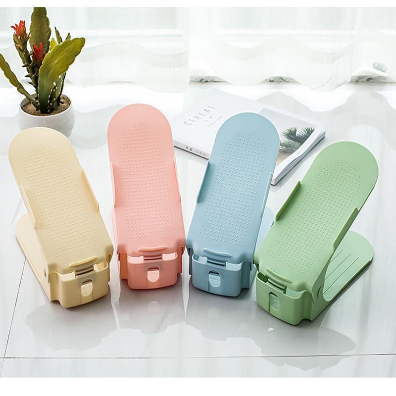 Storage shoe rack double-layer shoe holder three-gear adjustable home dormitory artifact organizing Slippers shoe cabinet shoe rack