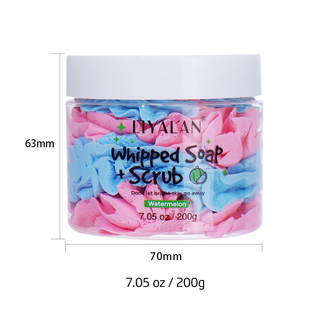Watermelon Coconut Mango Mixed Color Lahua Soap 7.05oz Bath Cleansing Moisturizing Cream Soap Body Scrub