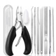 Double-head nail removal device insert nail groove pliers 8-piece set