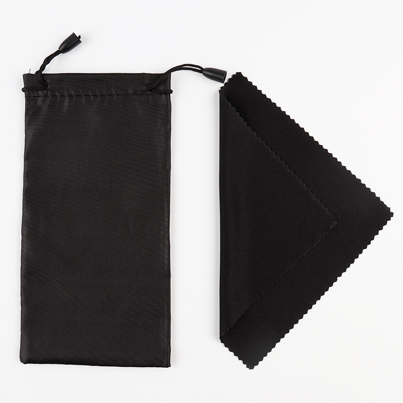 Factory Direct black glasses bag glasses storage bag sunglasses cloth wipe eye bag wholesale