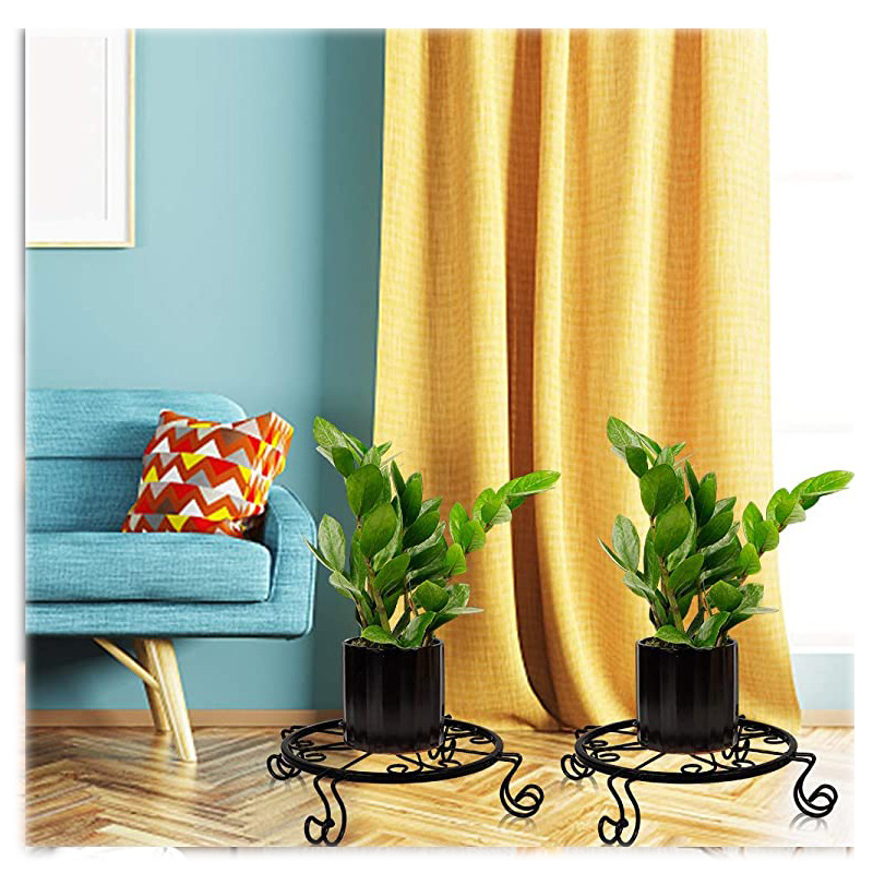 Wrought Iron Flower Stand Small Black Amazon Plant Storage Rack Gardening Products Indoor Flower Pot Storage Rack