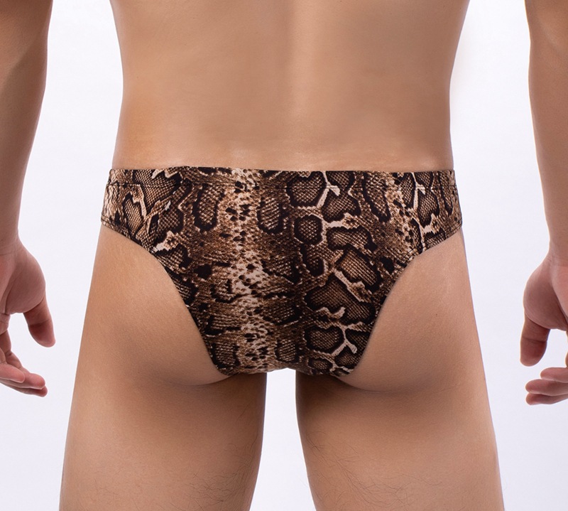 New men's triangle underwear bikini sexy low waist printing leopard snake print a generation of hair