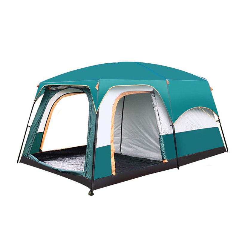 Tent Outdoor Camping Overnight Two-room One-hall Folding Portable Thickened Rainproof Outdoor Awning Camping Equipment