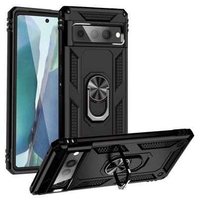 For Google Pixel9Pro Military Armor Phone Case Pixel8Pro Ring Stand Pixel7 Protective Case