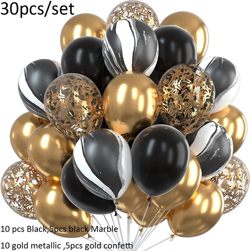Amazon 12-inch Gold Long Sequin Paper Balloon suit Birthday Party Scene Layout Balloons