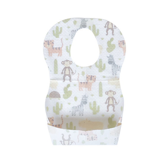 Mu Chun Disposable Bib Baby Independent Wash-free Rice Bucket Baby Bib Non-woven Spit Wipe Spot Wholesale