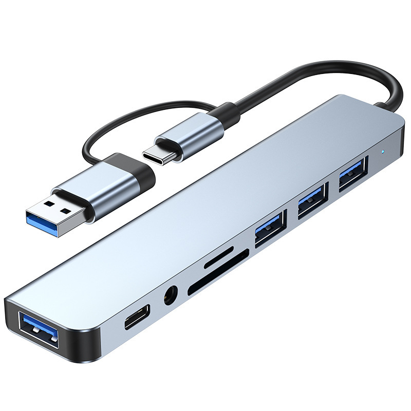 Type-c USB ハブ ラップトップ コンピュータ スプリッタ用 8 イン 1 オーディオ サポート デジタル コンピュータ/USB ハブ/USB ハブ|undefined