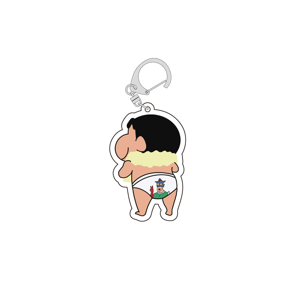 Crayon Shin New Cartoon Keychain Acrylic Double-sided Transparent Pendant Promotional Small Gift Small Gift Decorative Ornaments