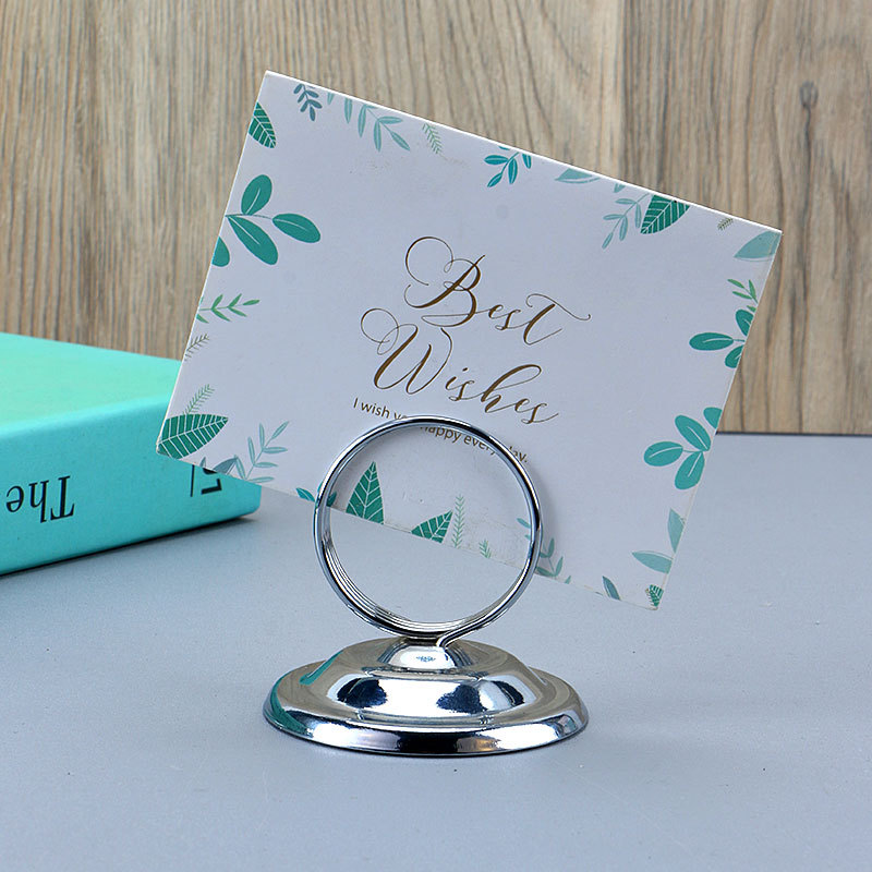 Desktop Vertical Number Plate Card Holder Metal Creative Photo Holder Wedding Table Number Card Holder Message Holder Spot