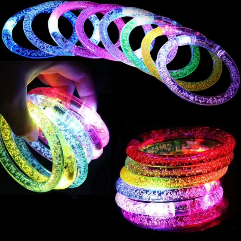 LED luminous bracelet luminous bracelet colorful bubble bracelet acrylic flash bracelet concert cheer props