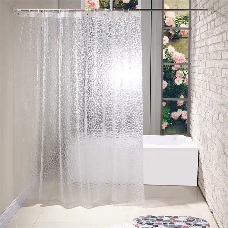 Spot water cube peva waterproof mildew-proof shower curtain toilet bathroom bath partition Amazon cross-border supply