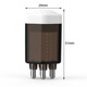 Hexagon 6-pin transparent black